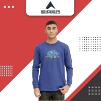 EIGER SKOMER T-SHIRT - Navy