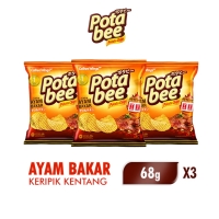 Potabee Keripik Kentang Ayam Bakar 68 gr x3
