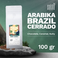Sakha Kopi Arabika Brazil Cerrado Arabica Coffee Beans 100g Coffe Biji Bubuk