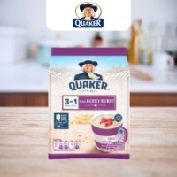 Quaker 3in1 Berry Burst Polybag 240g Minuman Sereal Oats (Isi 8 sachet)