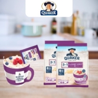 Quaker 3in1 Berry Burst Polybag 240g Minuman Sereal Oats (Isi 8 sachet) x2