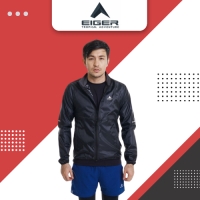 EIGER MENS SARON WINDRUN JACKET - Black