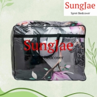 SungJae Sprei Bedcover Motif bunga