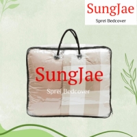SungJae Sprei Bedcover AESTHETIC ABSTRAK EMELY KHAKI UKURAN KECIL