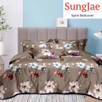 SungJae Sprei Bedcover Motif Kotak, Abstrak