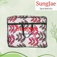 SungJae Sprei Bedcover motif Amanda Maroon