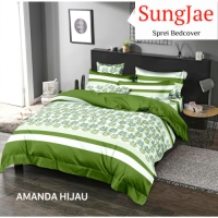 SungJae Sprei Bedcover only motif Amanda Hijau