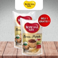 TROPICANA SLIM BERAS MERAH ORGANIK 1 KG X 2 PCS - BERAS MERAH PULEN TINGGI SERAT