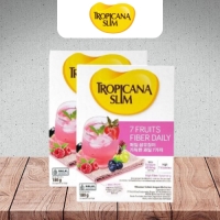 TROPICANA SLIM 7 FRUITS FIBER DAILY 12 SACHET X 2 PCS ? MINUMAN SERAT DENGAN KOLAGEN UNTUK DIET