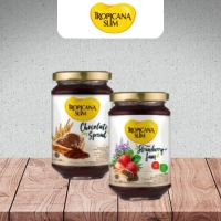 TROPICANA SLIM CHOCOLATE SPREAD 300GR + STRAWBERRY JAM 375GR
