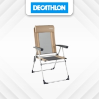 Decathlon Quechua Kursi Camping Lipat Bersandar Cokelat - 8575887