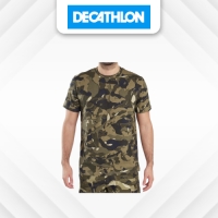 SOLOGNAC SS hunting T-shirt 100 WL V1 - green camouflage - 8578075