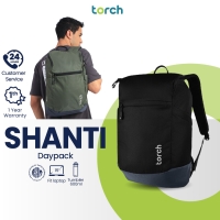 Torch Shanti Tas Ransel Laptop 15 Inch Daypack Tumbler Backpack Kerja - Blue-Grey
