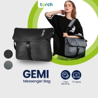 TORCH Gemi Messenger Bag Laptop 14 inch Ipad Tas Kantor Kerja Kuliah - Black