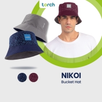 TORCH Nikoi Topi Rimba Bolak Balik Bucket Hat 2 Style Reverse Swap - Maroon-Grey