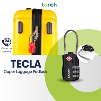 Torch Tecla Zipper Laggage Padlock Gembok Koper Kunci Kode Angka