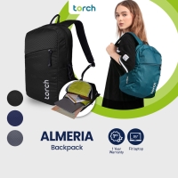 Torch Almeria Tas Ransel Punggung Sekolah Anak Backpack Pria Wanita BLACK