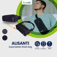 Torch Alisanti Slim dan Expandable Waistbag to Sling Bag - black