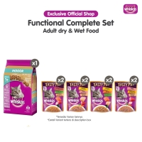 Whiskas Dry Fungsional Indoor 1.1 kg 1pcs + Tasty Mix 70 gr Multivariant 8pcs