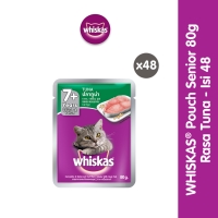 Whiskas Makanan Kucing Basah Pouch Senior 80 gr rasa Tuna - Isi 48