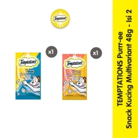 Temptations Purrrr-ee Snack Kucing Multivariant 48 gr - Isi 2