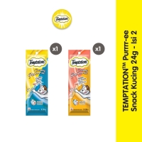 Temptations Purrrr-ee Chicken Tuna & Salmon Cheese 24 gr - Isi 2
