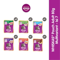 Whiskas Makanan Kucing Basah Pouch Multivariant 80 gr - Isi 7