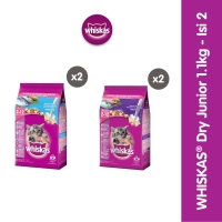 Whiskas Makanan Kucing Kering Junior 1.1 kg - Isi 2