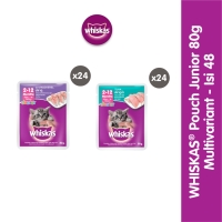 Whiskas Makanan Kucing Basah Pouch Junior Multivariant 80 gr - Isi 48
