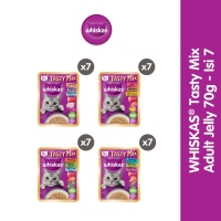 Whiskas Tasty Mix Makanan Kucing Basah Pouch Adult 70 gr - Isi 7