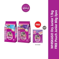 Whiskas Makanan Kucing Kering Junior 1.1 kg