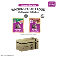 Whiskas Makanan Kucing Basah Pouch rasa Tuna dan Grilled Saba 80 gr - Isi 28