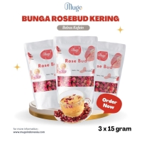 Mugo Paket 3pcs Teh Bunga Mawar Kering | Rose Bud Tisane 15 Gram