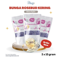 Mugo Paket 3pcs Dried Lavender Tea| Teh Bunga Lavender Wangi Premium 15gr