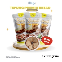 Mugo Tepung Premiks Bread Gluten Free 300gr untuk (Bread, Pizza, Donut) [3PCS]