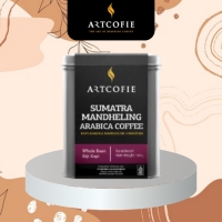 Artcofie Kopi Sumatra Mandheling Arabica Tin Box Biji / Bubuk 150gr