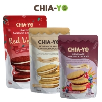 Chiayo Bundling Cookies Sandwich Red Velvet + Vanilla + Mix Berries