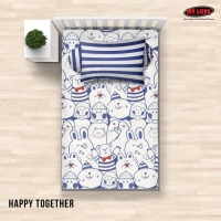 ALL NEW MY LOVE Sprei Single Full Fitted 120x200 HAPPY TOGETHER