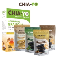 Chiayo Healthy Kit Package : Granola Original 1kg + Cookies Vanilla, Coffee, Spekuk, Matcha