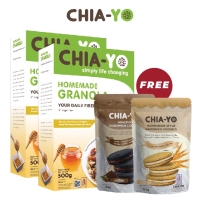 Chiayo Healthy Kit Package : 2 Granola Original 500gr FREE 2 Cookies (Vanilla & Coffee)
