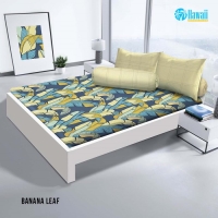 HAWAII Sprei Queen Fitted 160x200 Banana Leaf