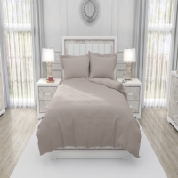 CALIFORNIA Sprei Queen Fitted Polos Emboss 160X200 Opal Gray