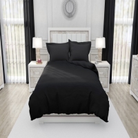 CALIFORNIA Sprei Queen Fitted Polos Emboss 160X200 Black