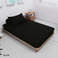 CALIFORNIA Sprei Single Full Fitted Polos Emboss 120x200 Black