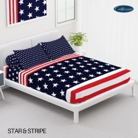 CALIFORNIA Sprei King Fitted 180x200 Star and Stripe