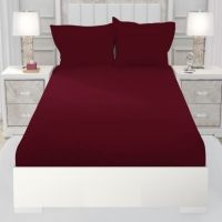 CALIFORNIA Sprei Queen Fitted Polos Emboss 160X200 Red Beets