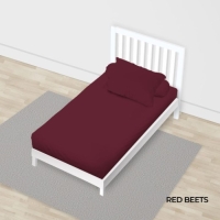 CALIFORNIA Sprei Single Full Fitted Polos Emboss 120x200 Red Beets