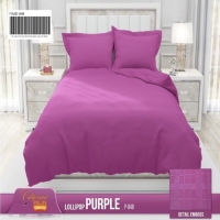 CALIFORNIA Sprei King Fitted Polos Emboss 180x200 Lollipop Purple
