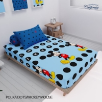 CALIFORNIA Sprei Single Fitted 100x200 Polka Dots/Mickey