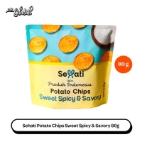Sehati Snacks Keripik Kentang Potato Chips Sweet Spicy & Savory 80g